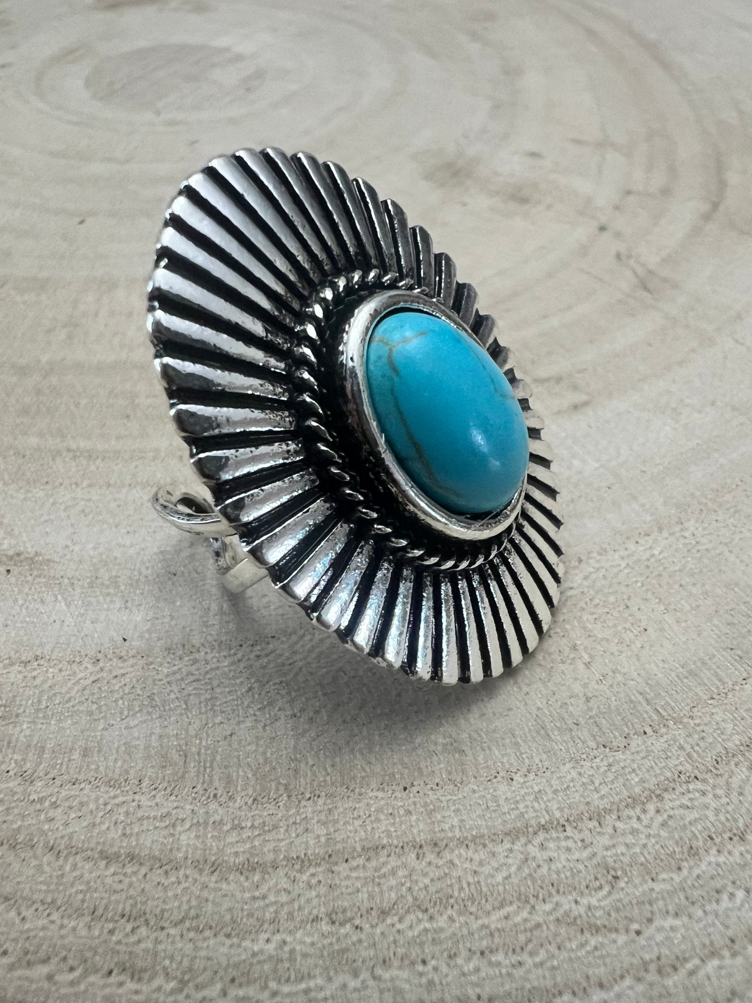 Concho & Turquoise Statement Ring