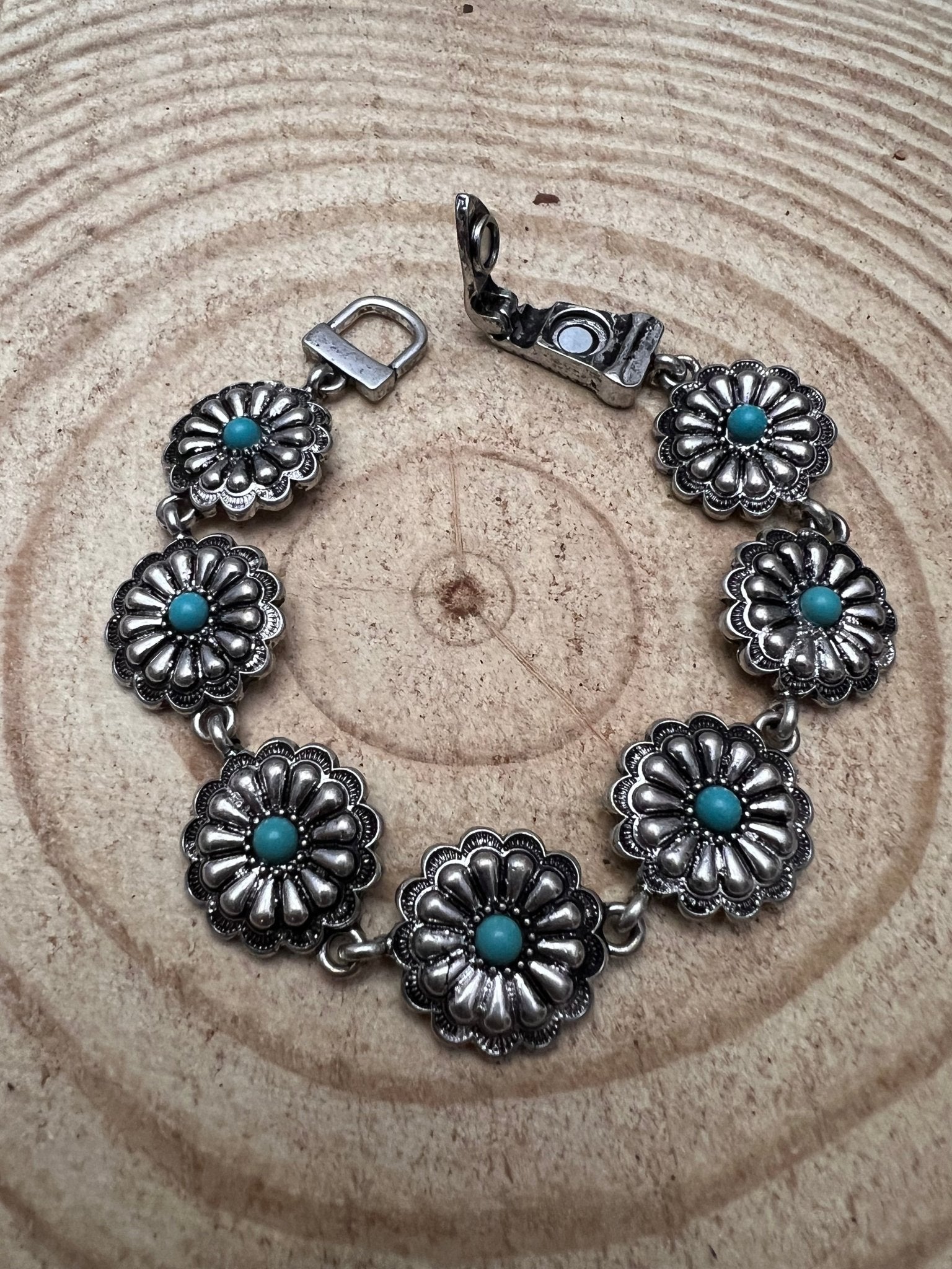 Concho & Turquoise Magnetic Bracelet