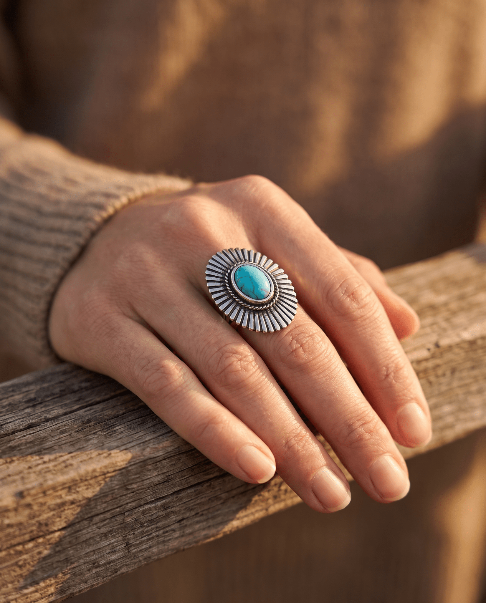 Concho & Turquoise Statement Ring