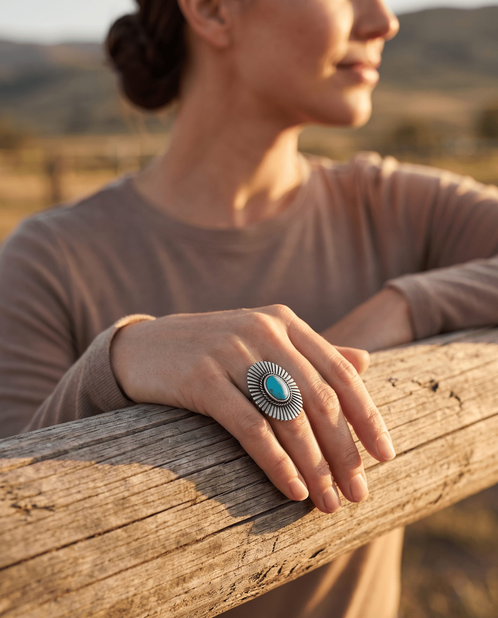 Concho & Turquoise Statement Ring