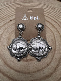 Buffalo Coin Stud Earrings