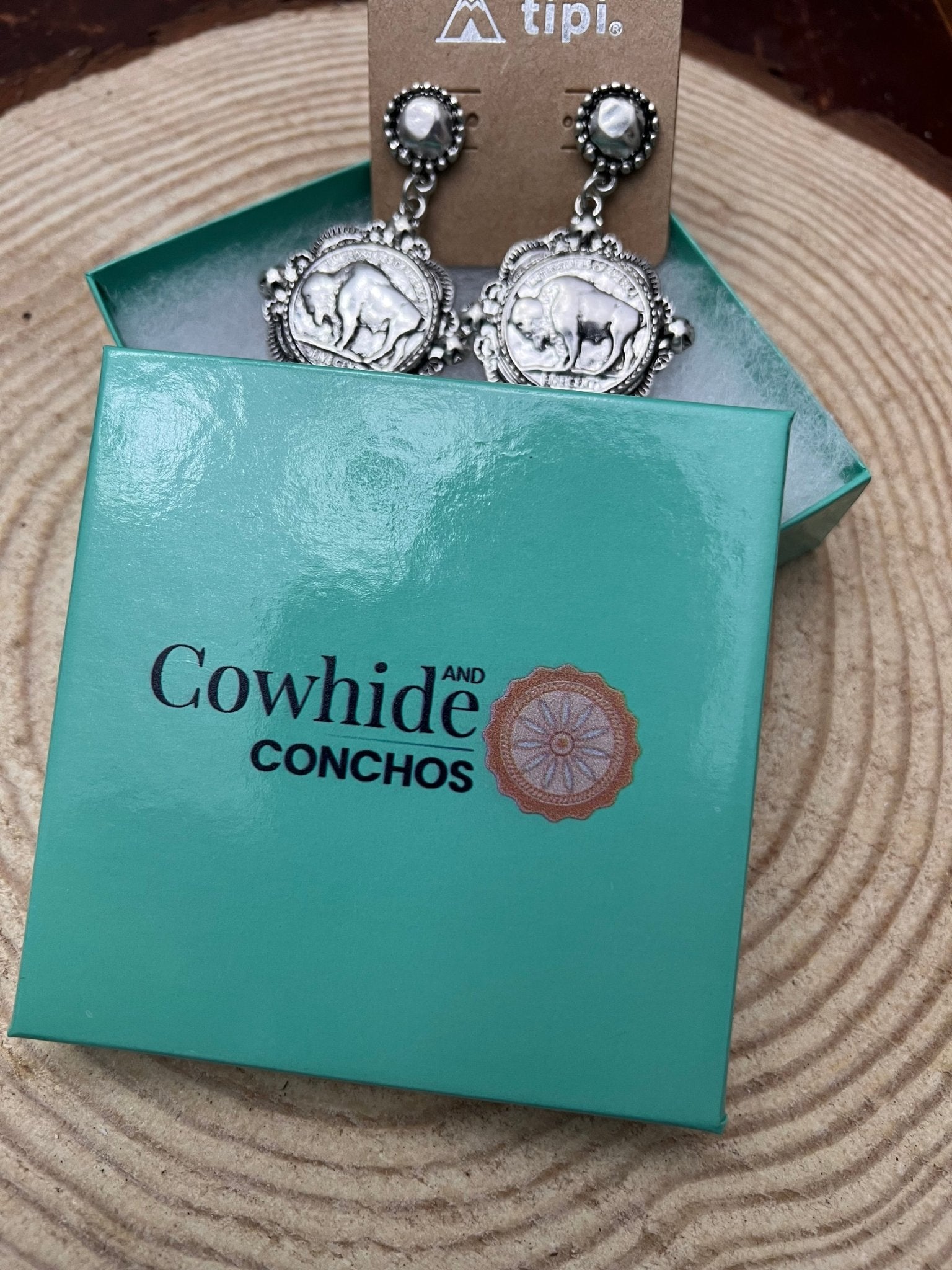 Buffalo Coin Stud Earrings