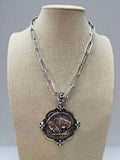Buffalo Coin Necklace & Earring Set