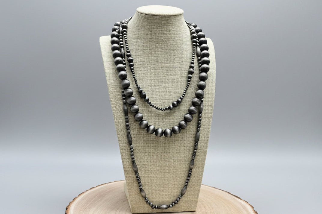 Western Faux Pearl 3-Piece Necklace Set