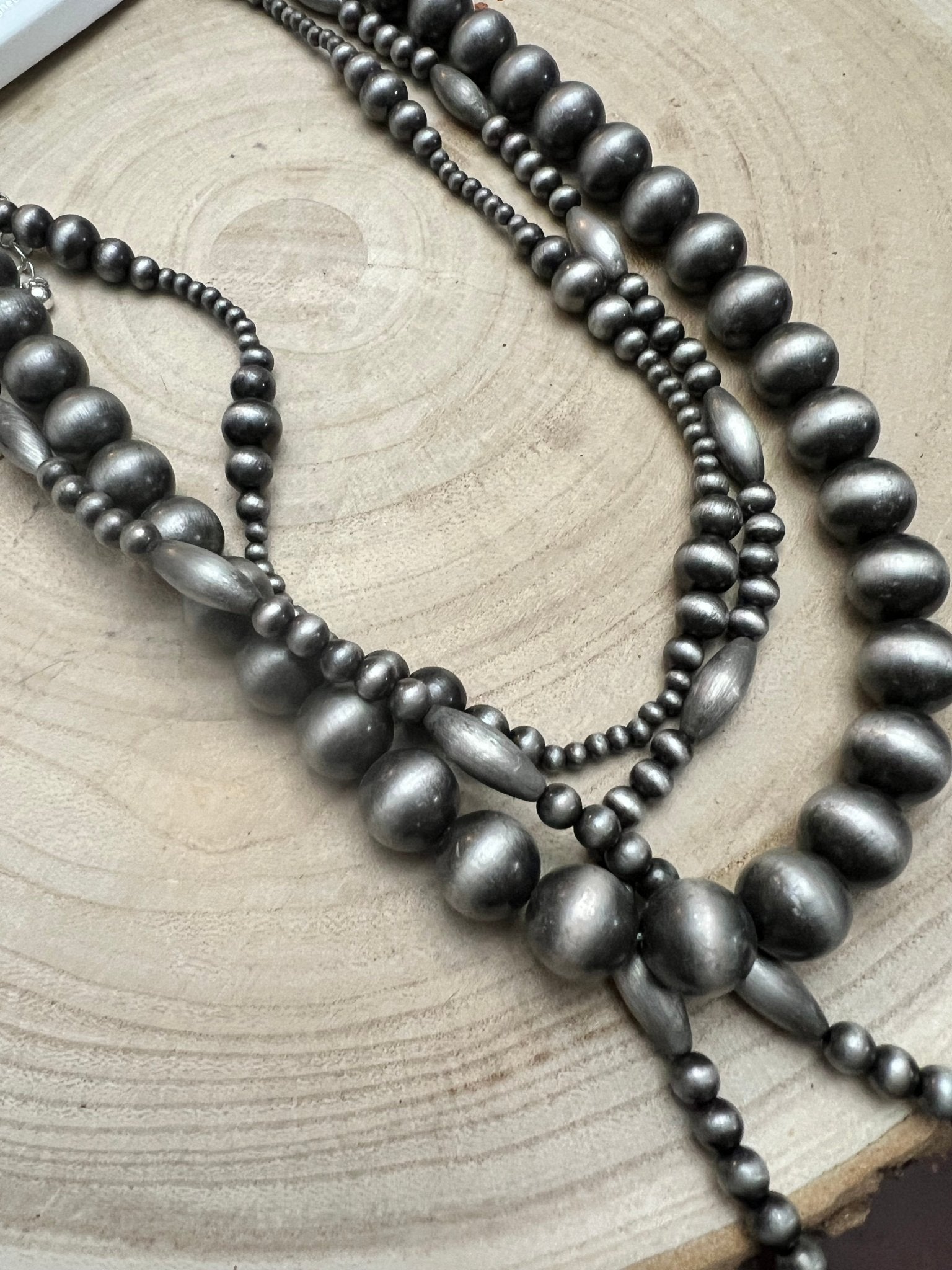 Western Faux Pearl 3-Piece Necklace Set