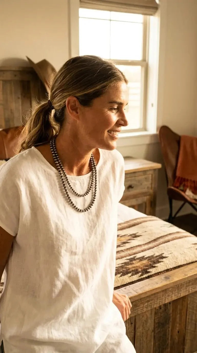 Women's Western Pearl Necklace Set
