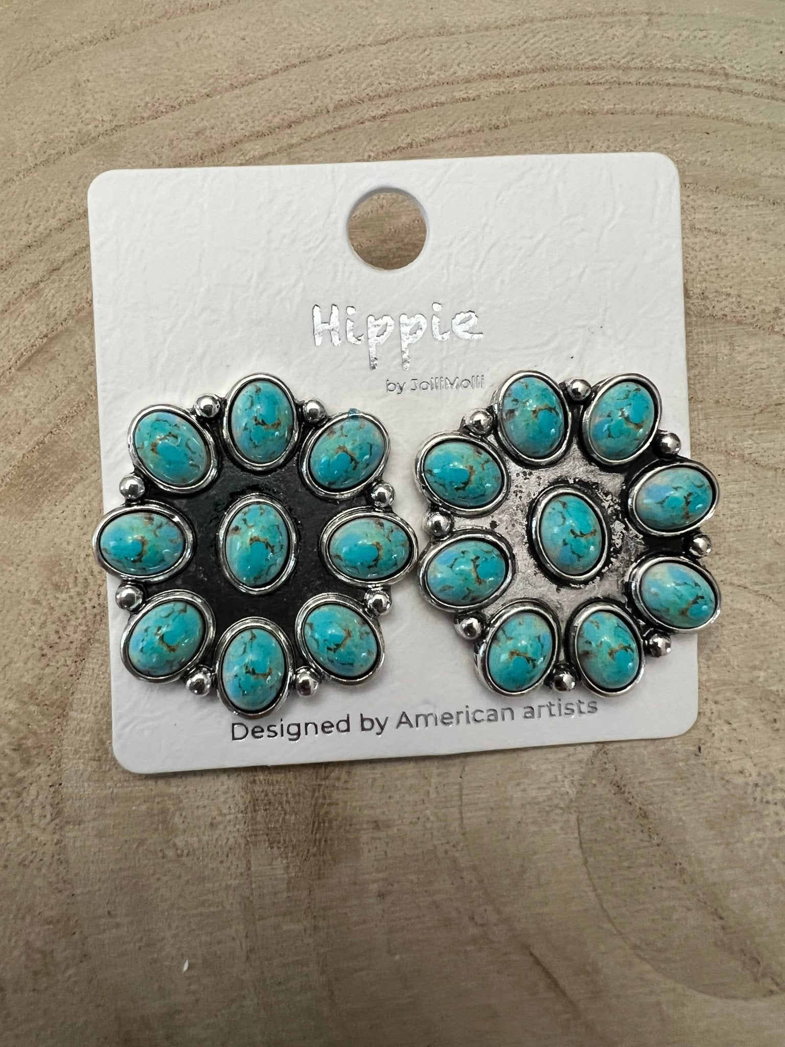 Turquoise Cluster Earrings