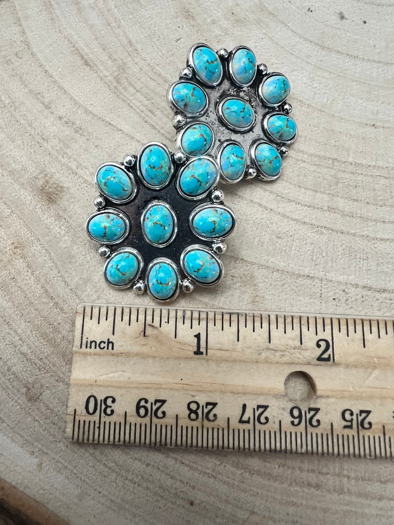 Turquoise Cluster Earrings