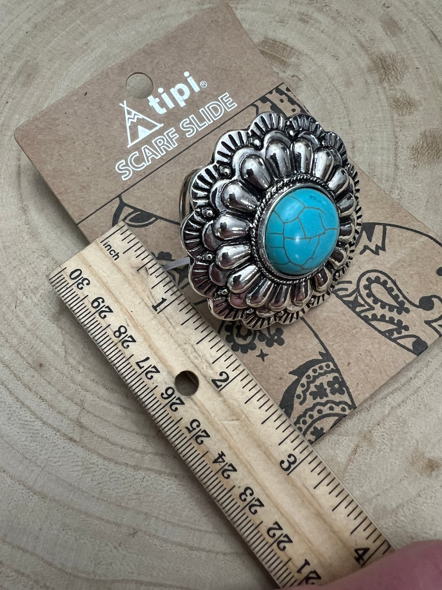 Turquoise Concho Scarf Slide