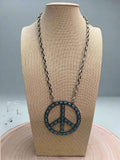 Turquoise Peace Pendant Necklace