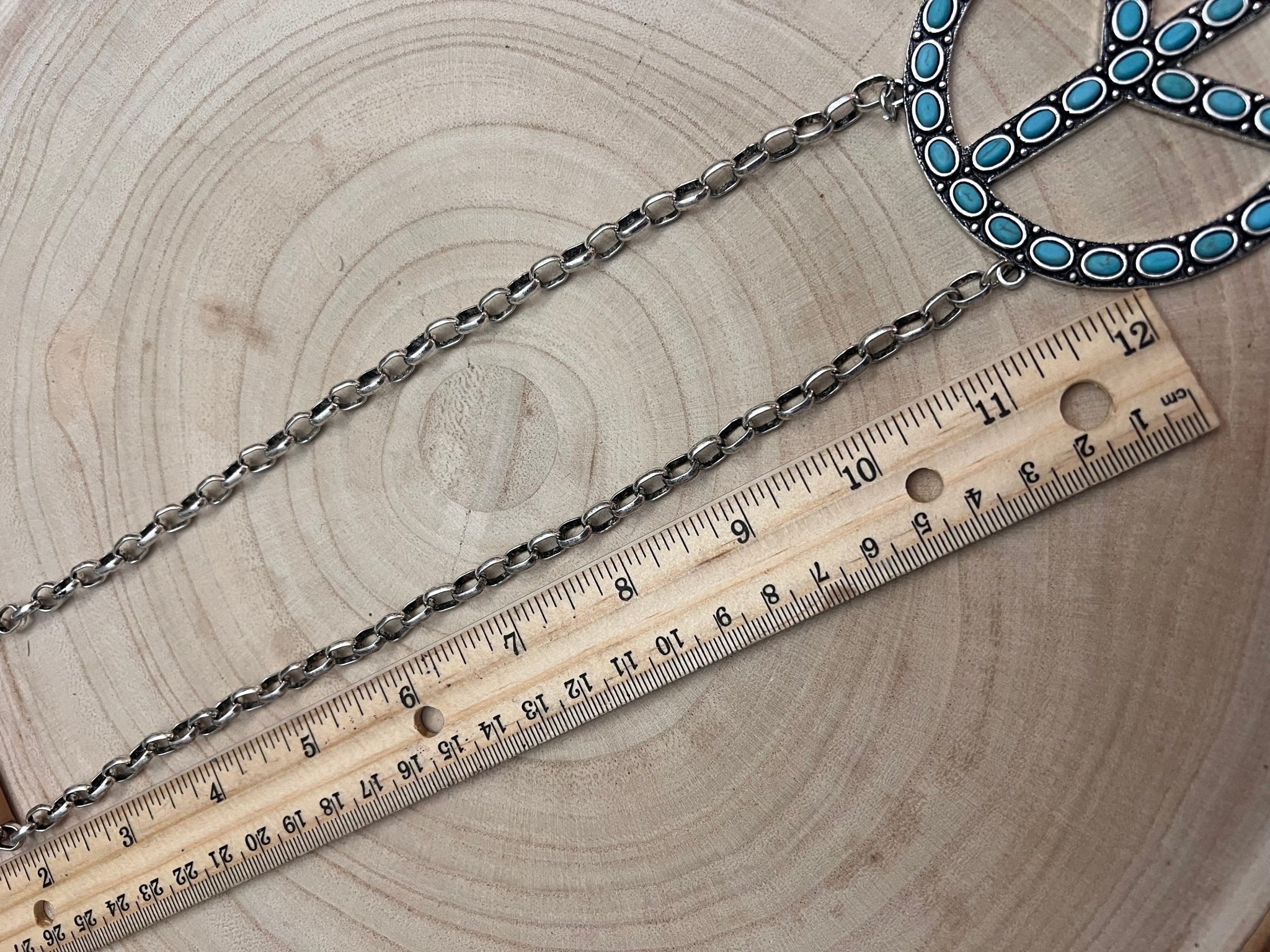 Turquoise Peace Pendant Necklace