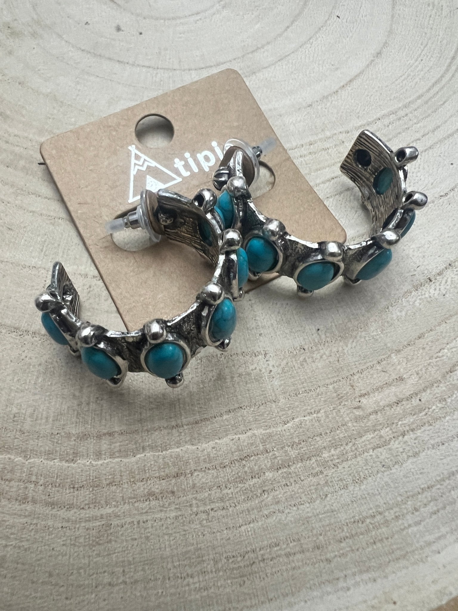 Turquoise Small Hoop Earrings