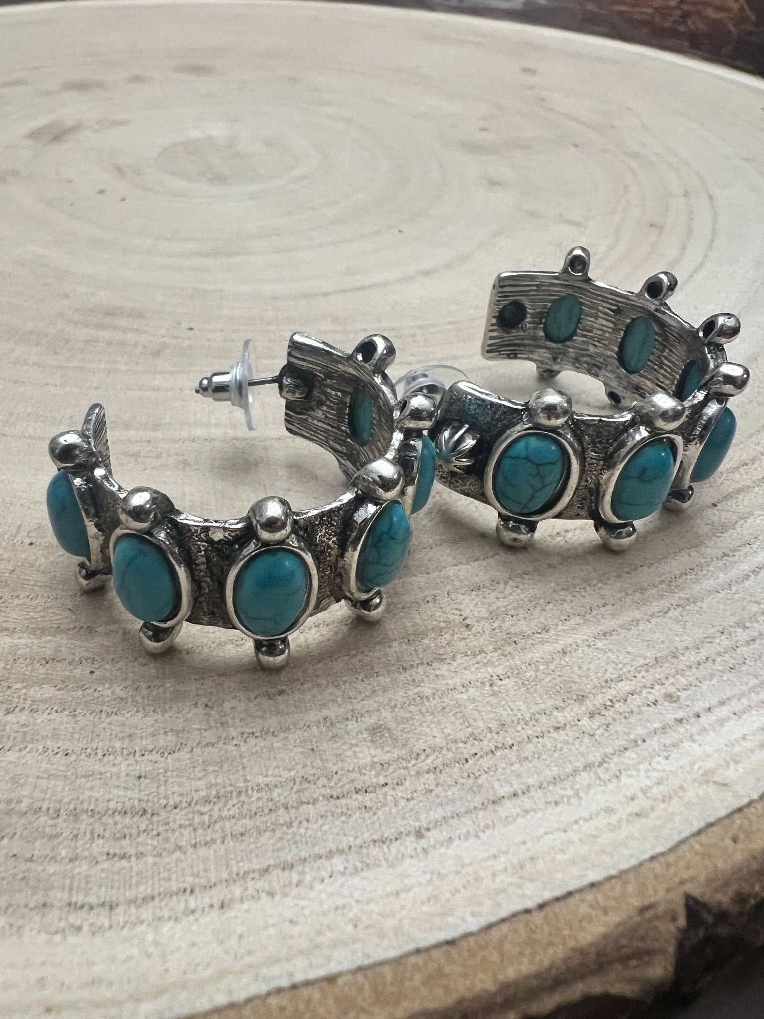 Turquoise Small Hoop Earrings