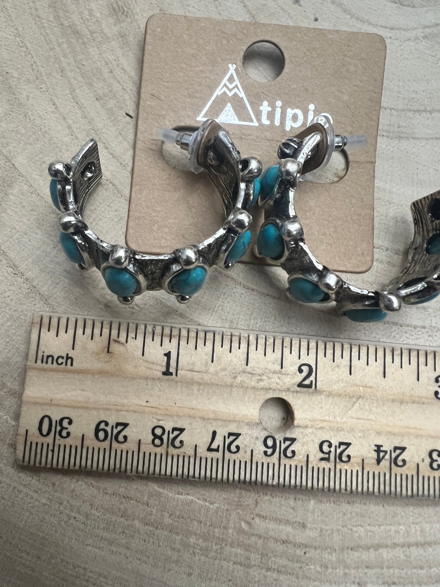 Turquoise Small Hoop Earrings