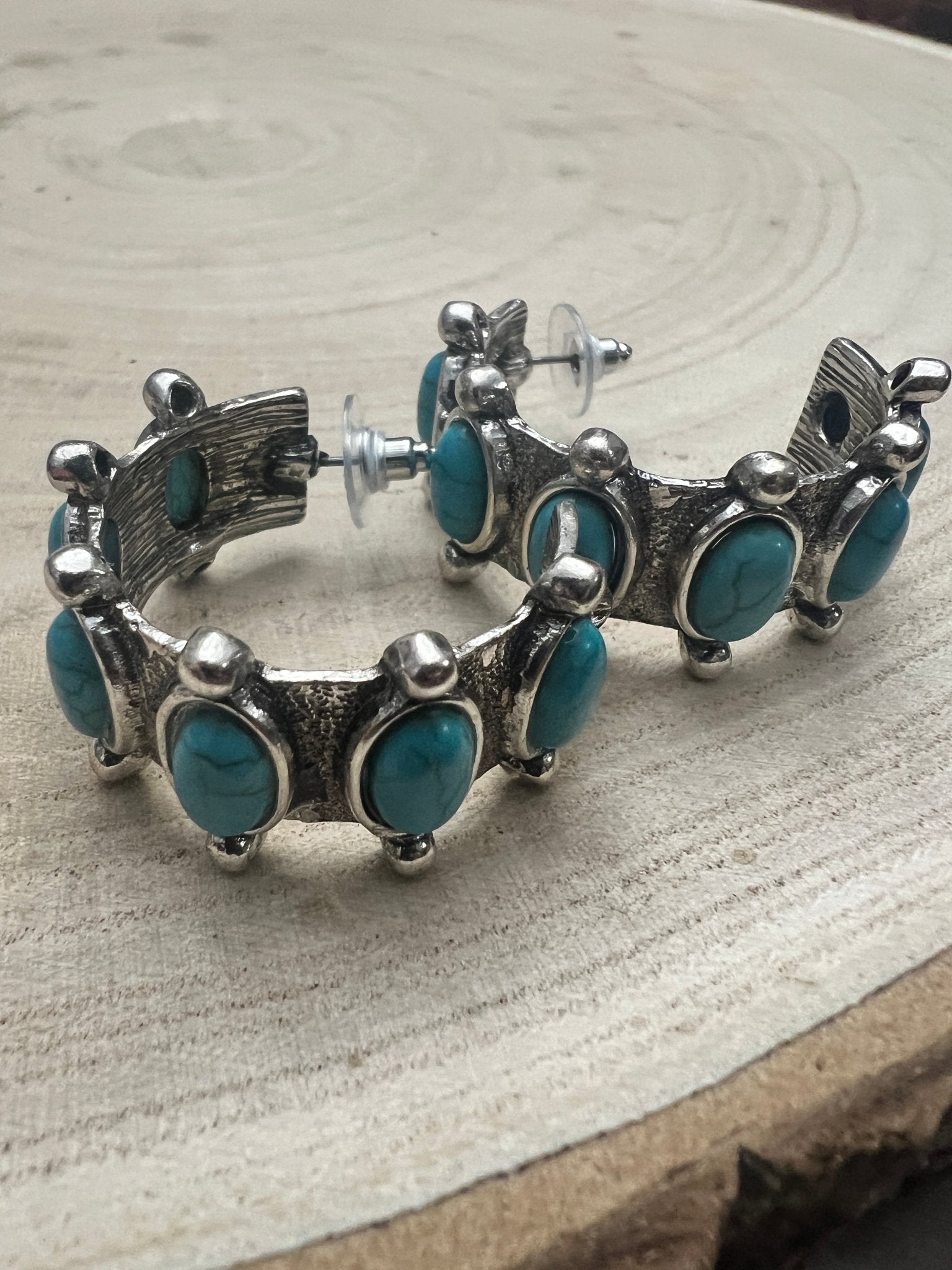 Turquoise Small Hoop Earrings