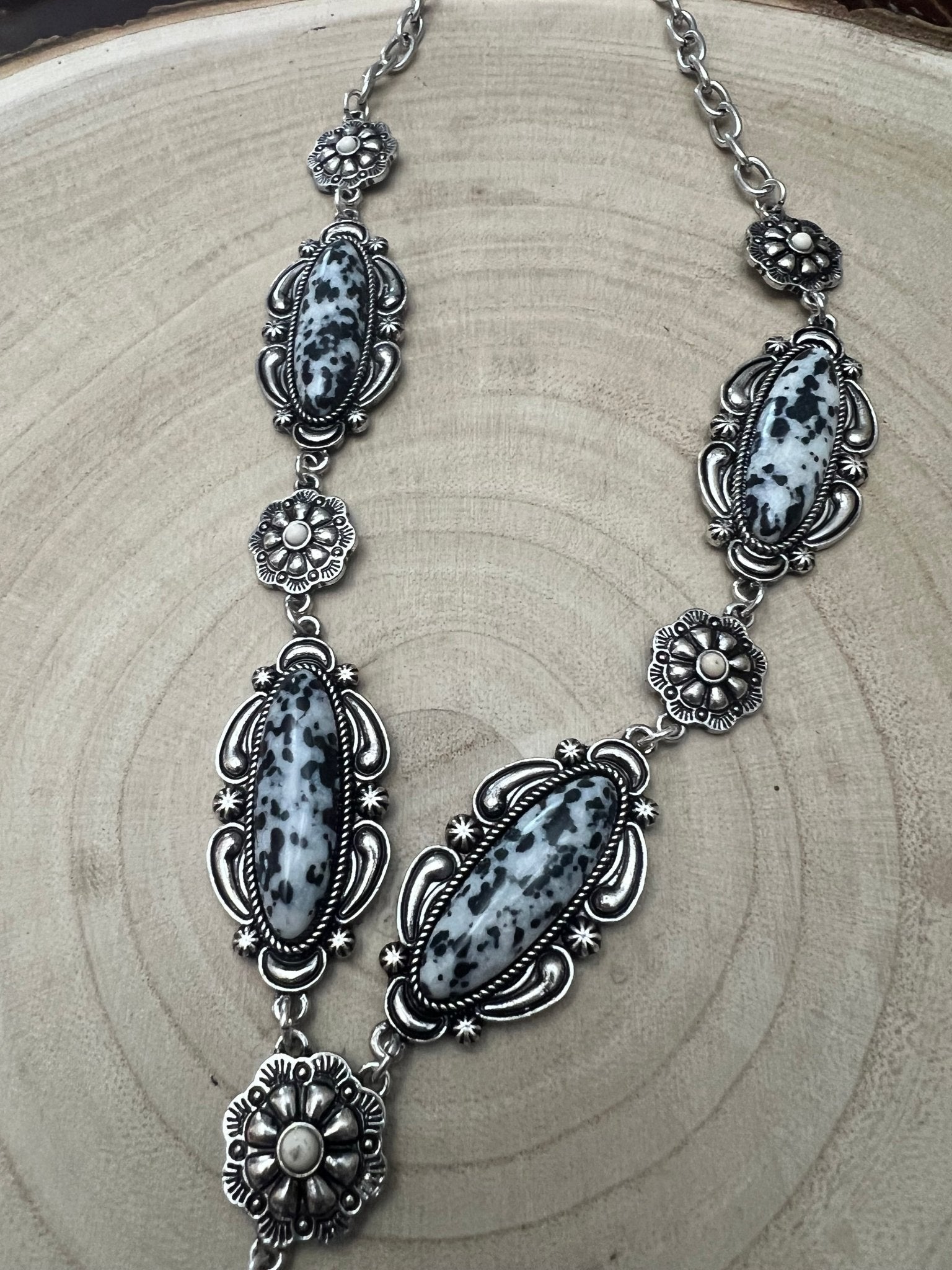 White Buffalo Lariat Necklace