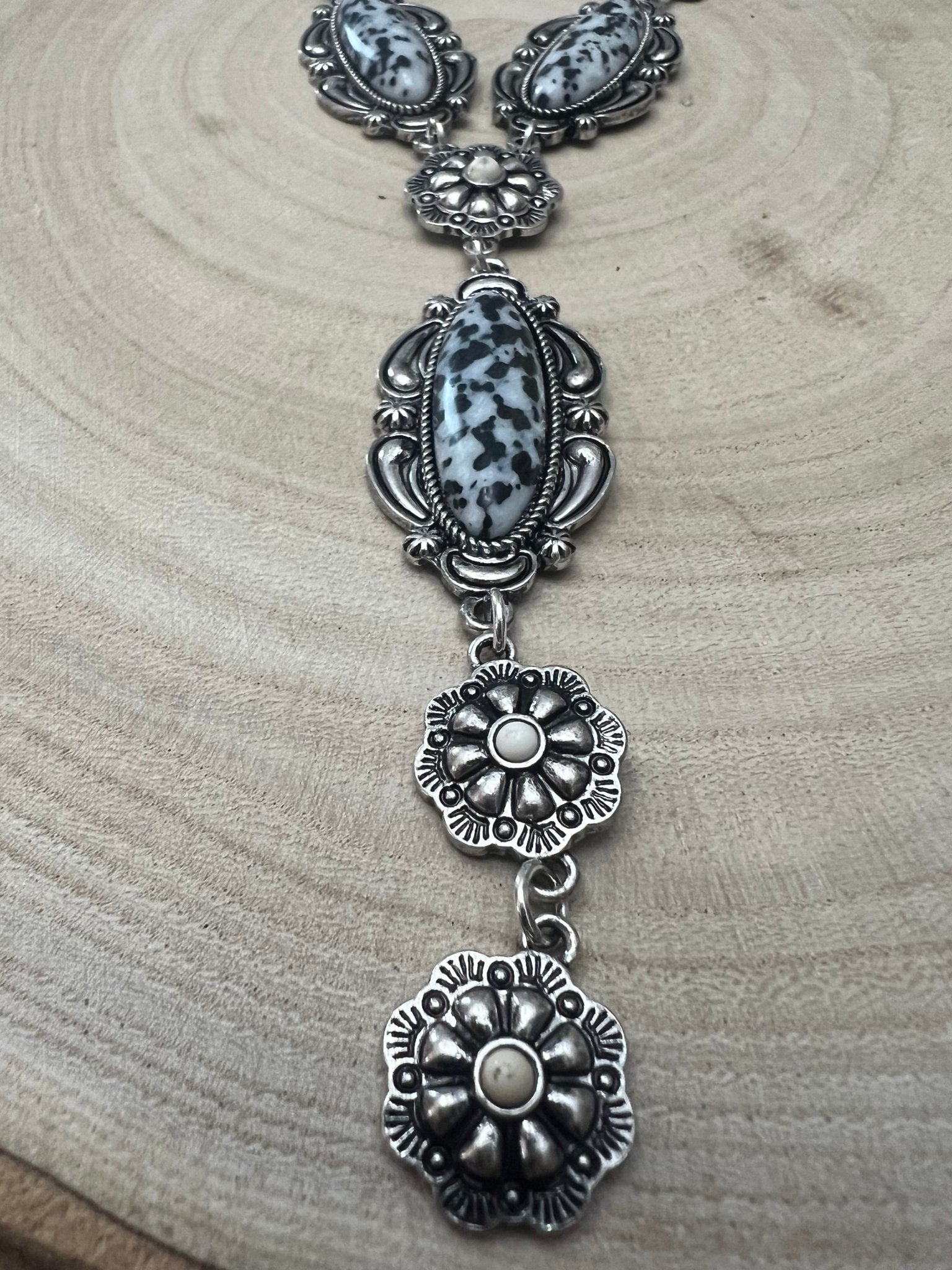 White Buffalo Lariat Necklace