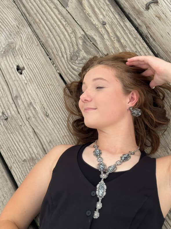 White Buffalo Lariat Necklace