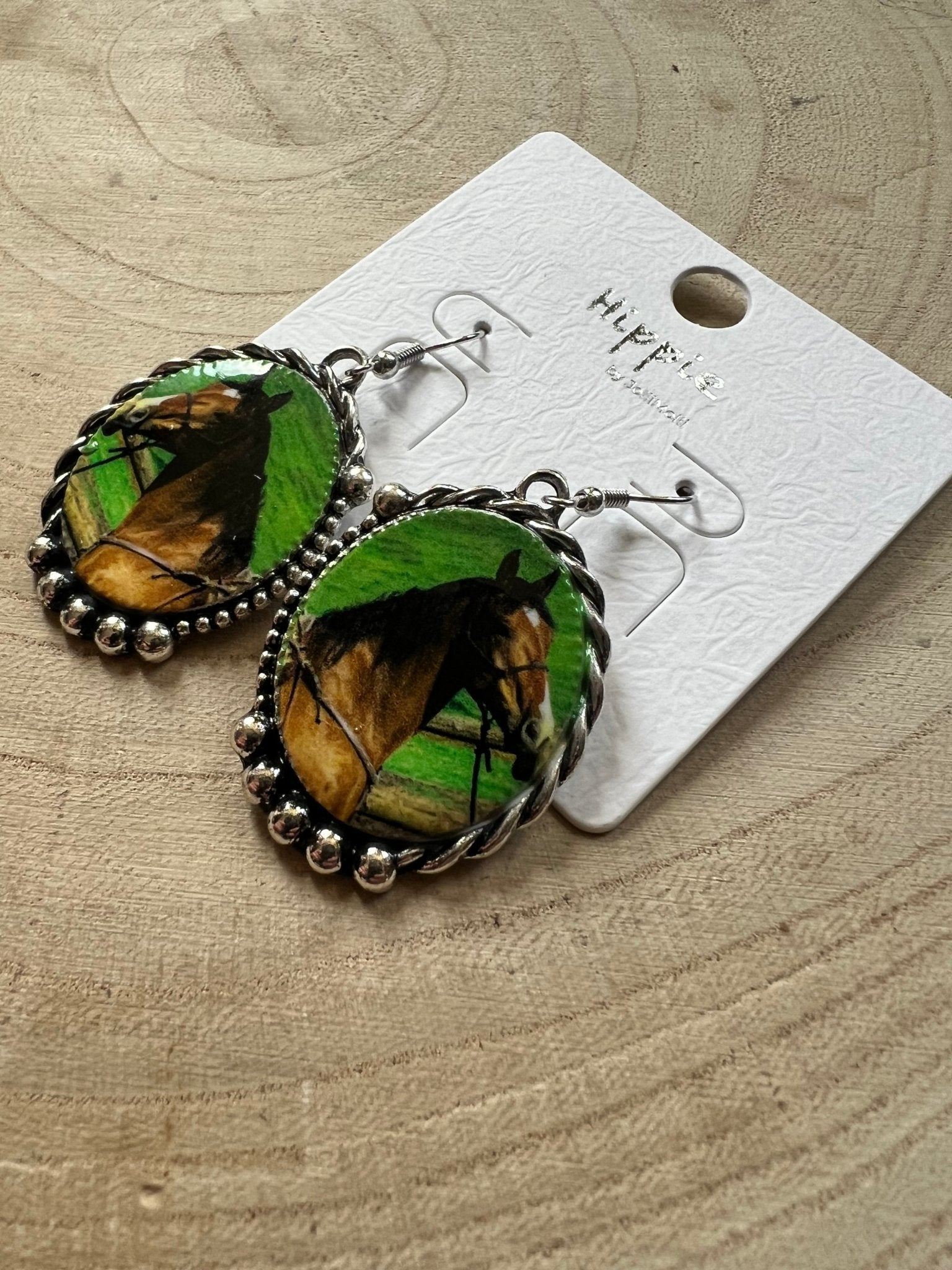 Framed Horse Earrings