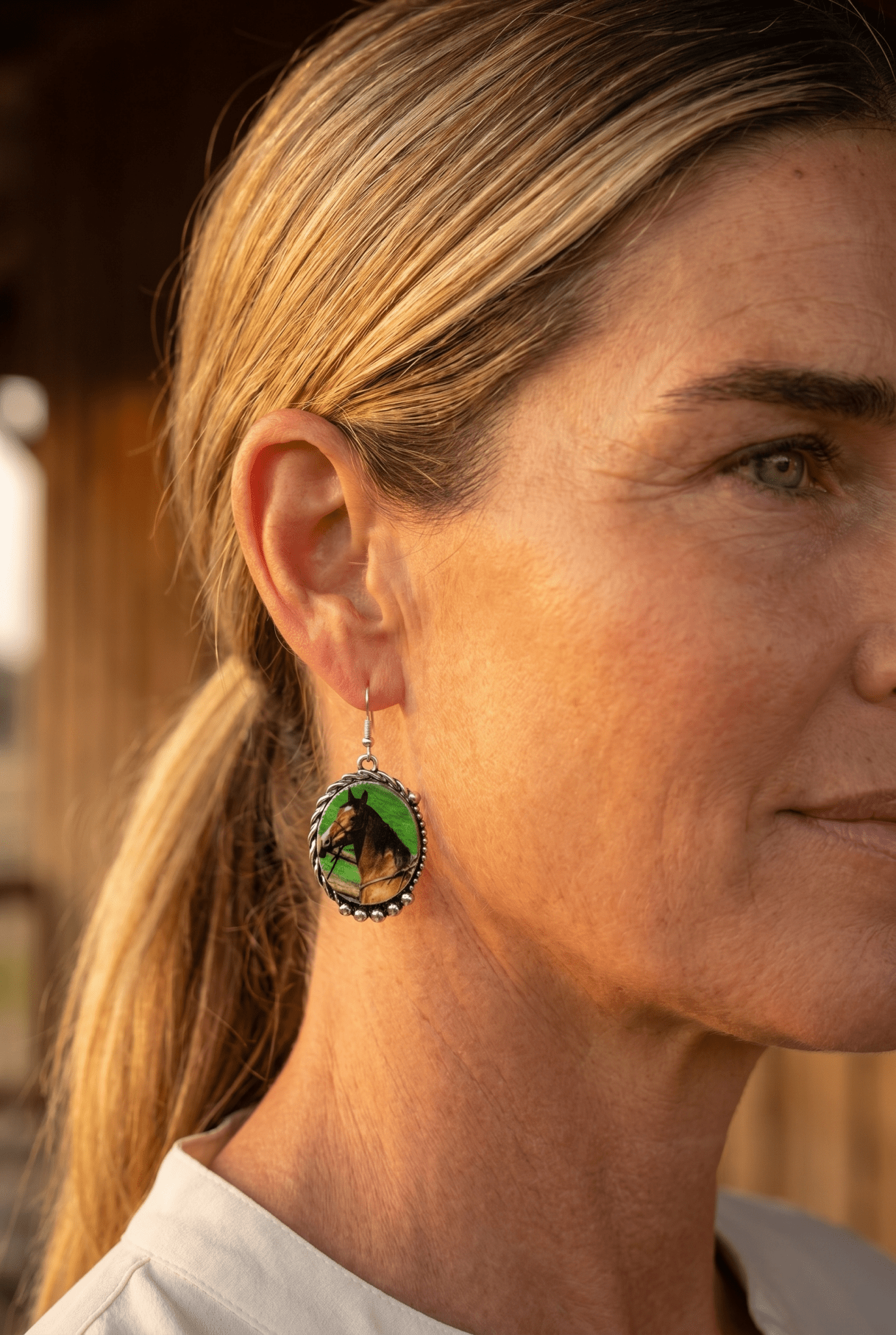 Framed Horse Earrings