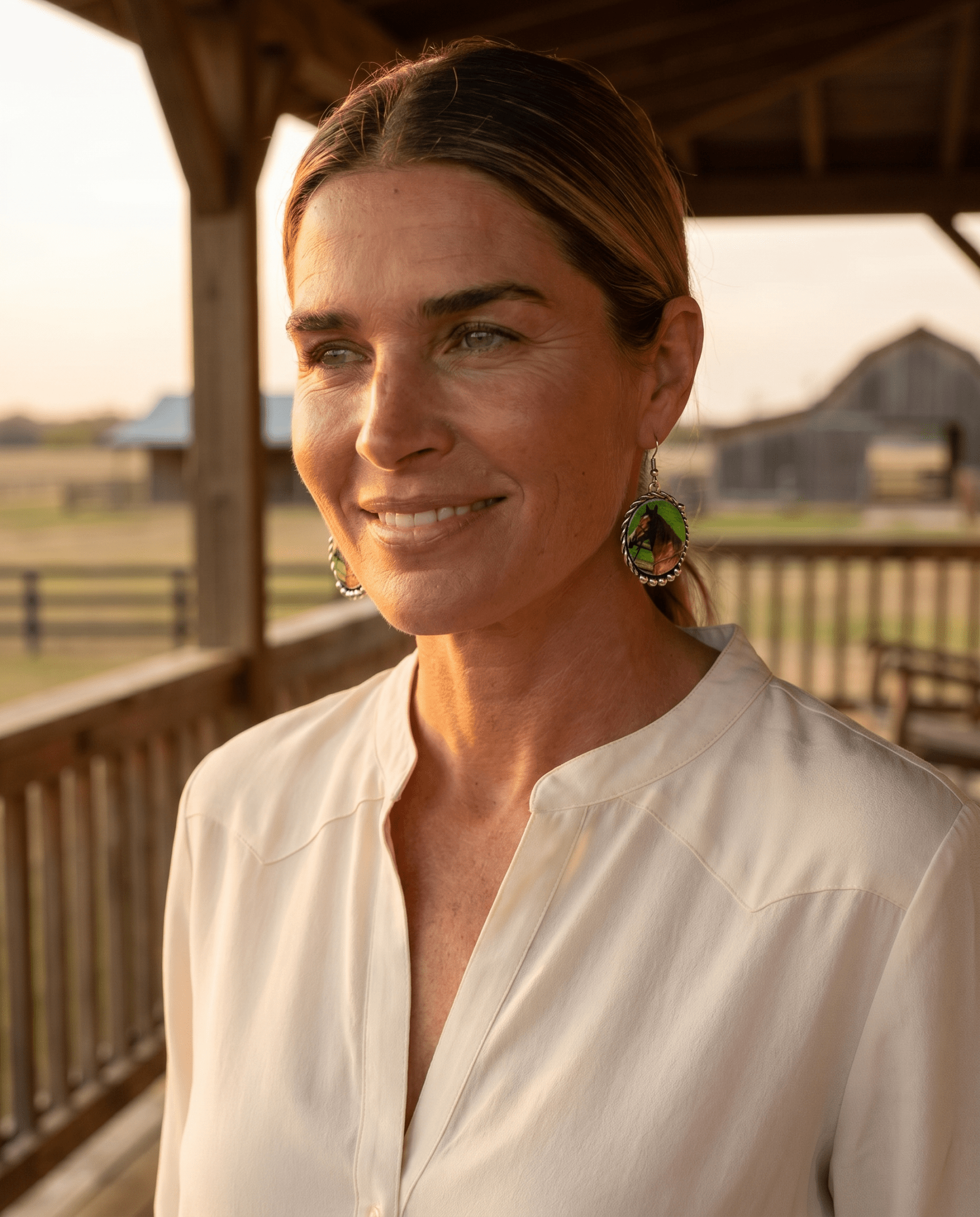 Framed Horse Earrings