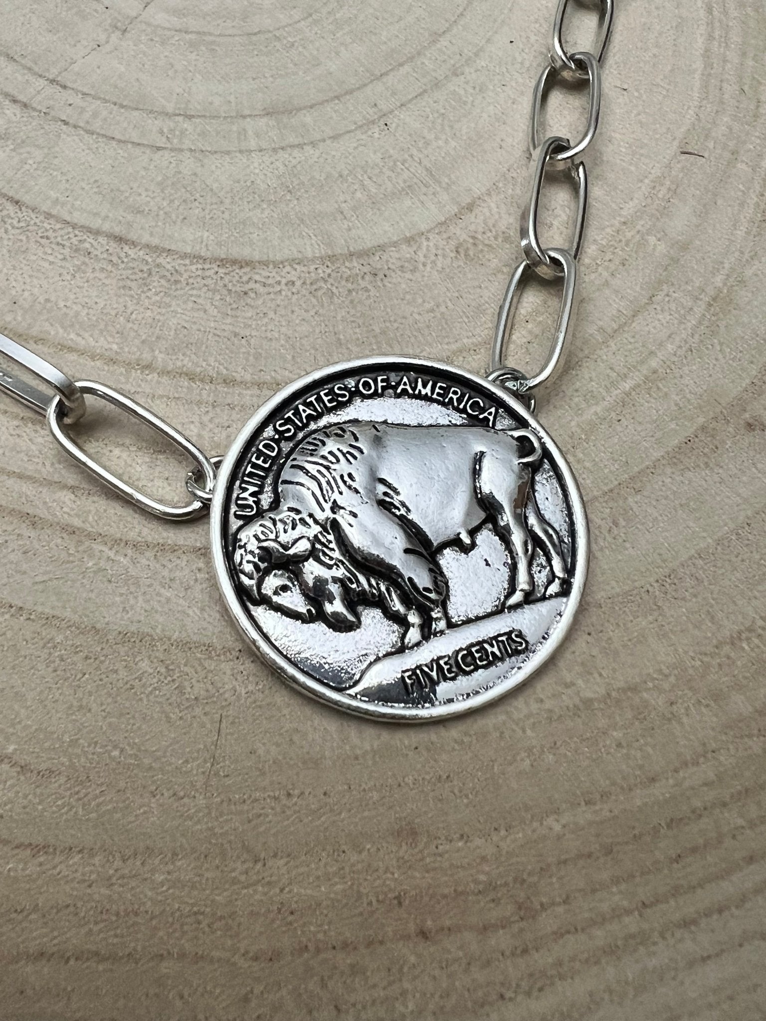 Buffalo Coin Choker & Earring Set