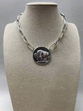 Buffalo Coin Choker & Earring Set