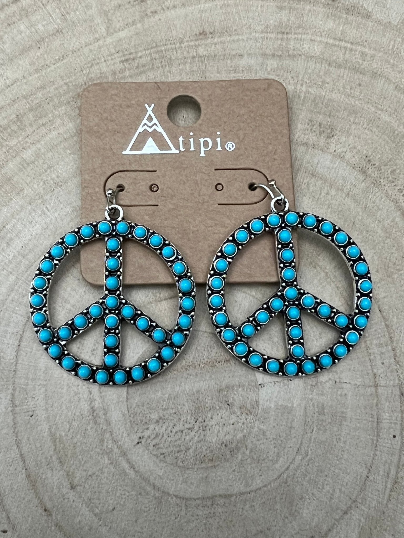 Peace Sign Dangle Earrings