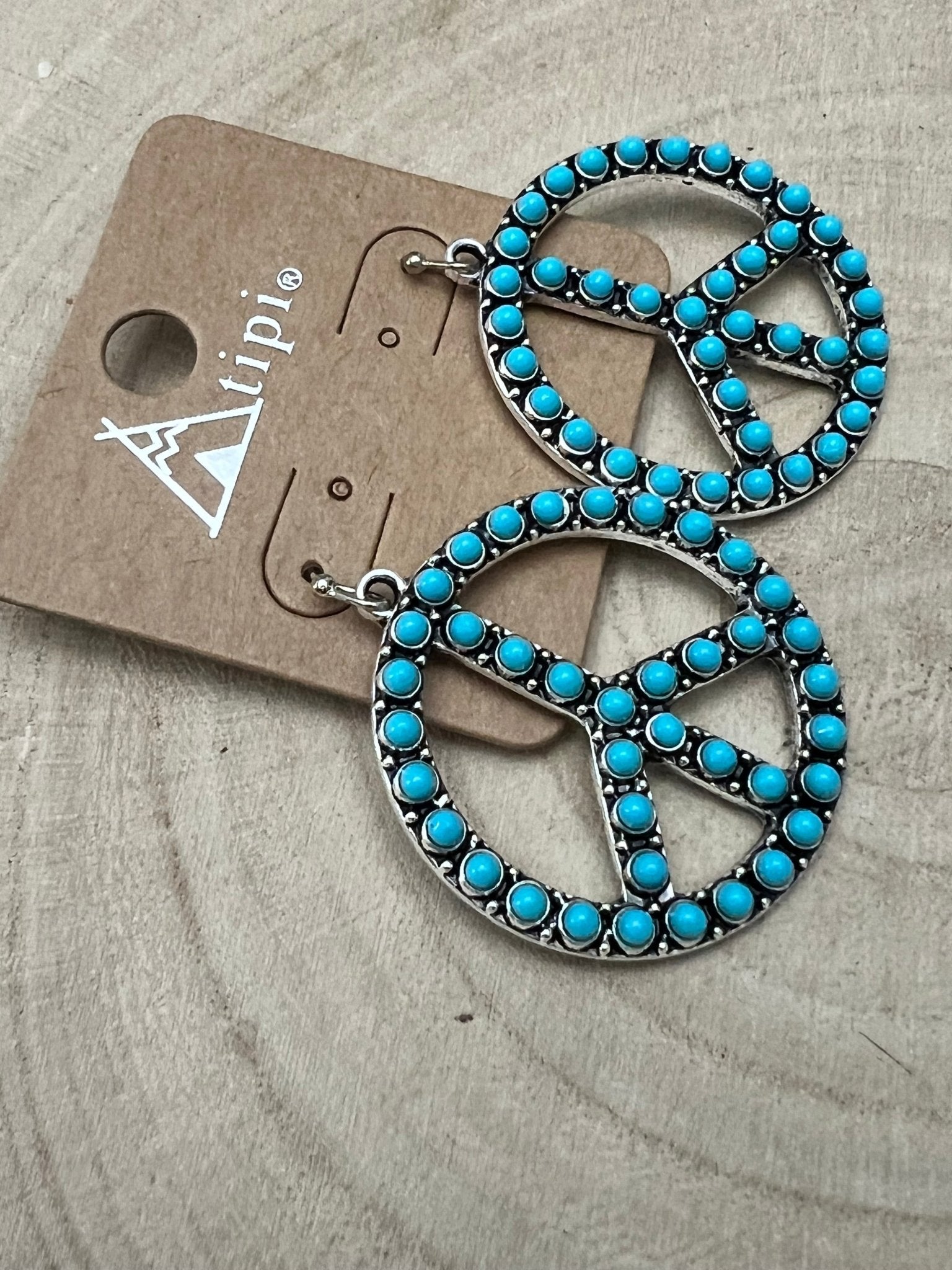 Peace Sign Dangle Earrings