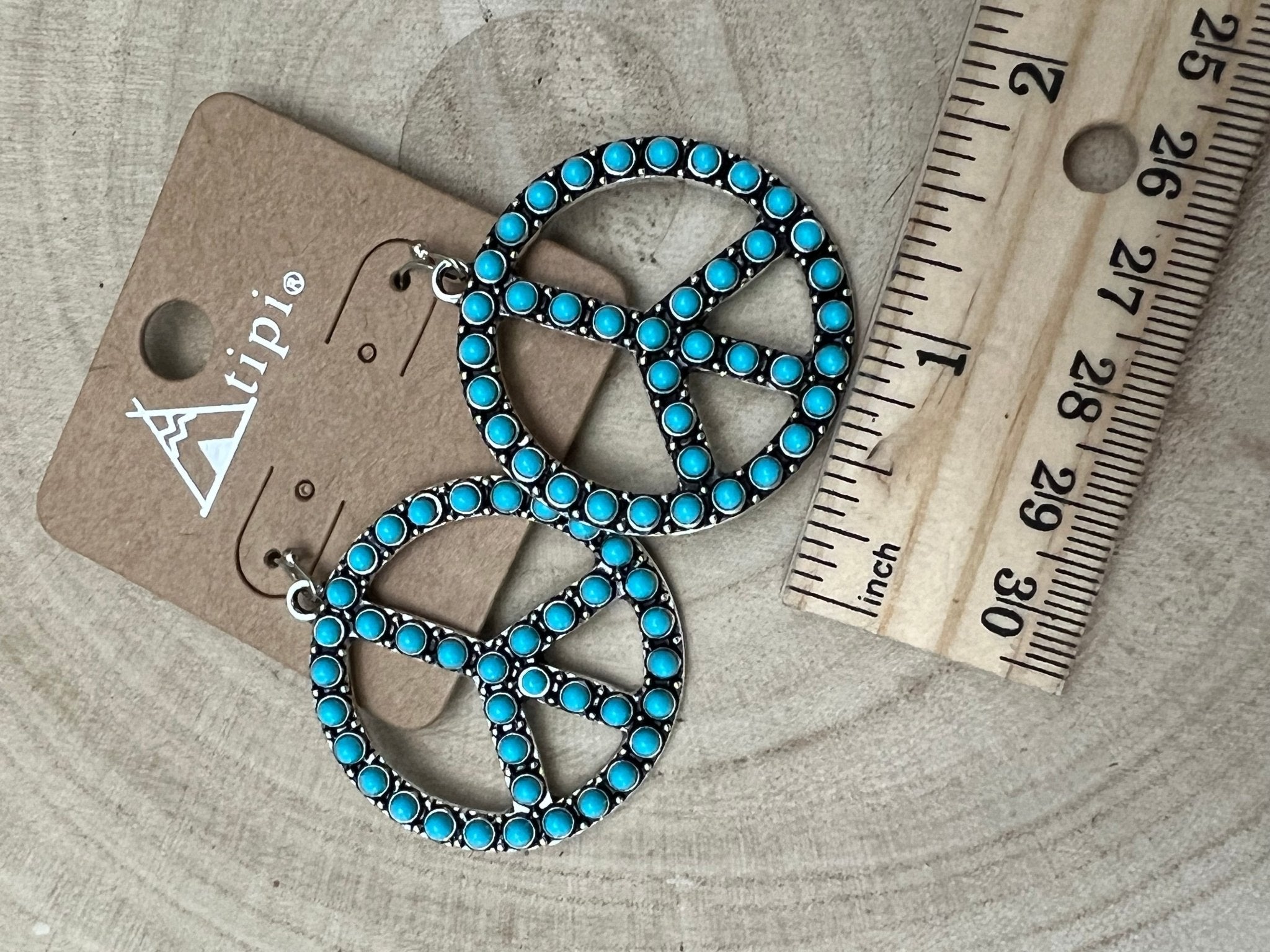 Peace Sign Dangle Earrings