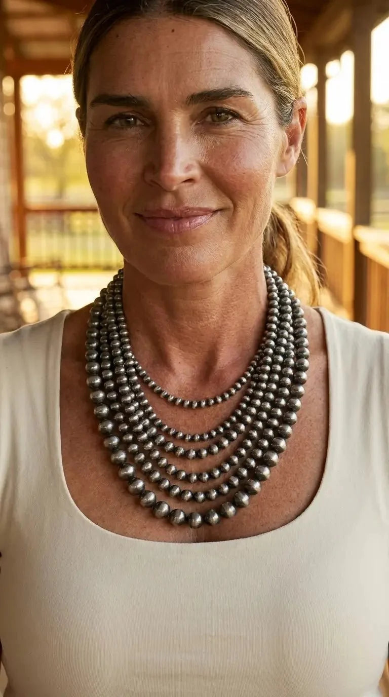 Six-Row Pearl Statement Necklace