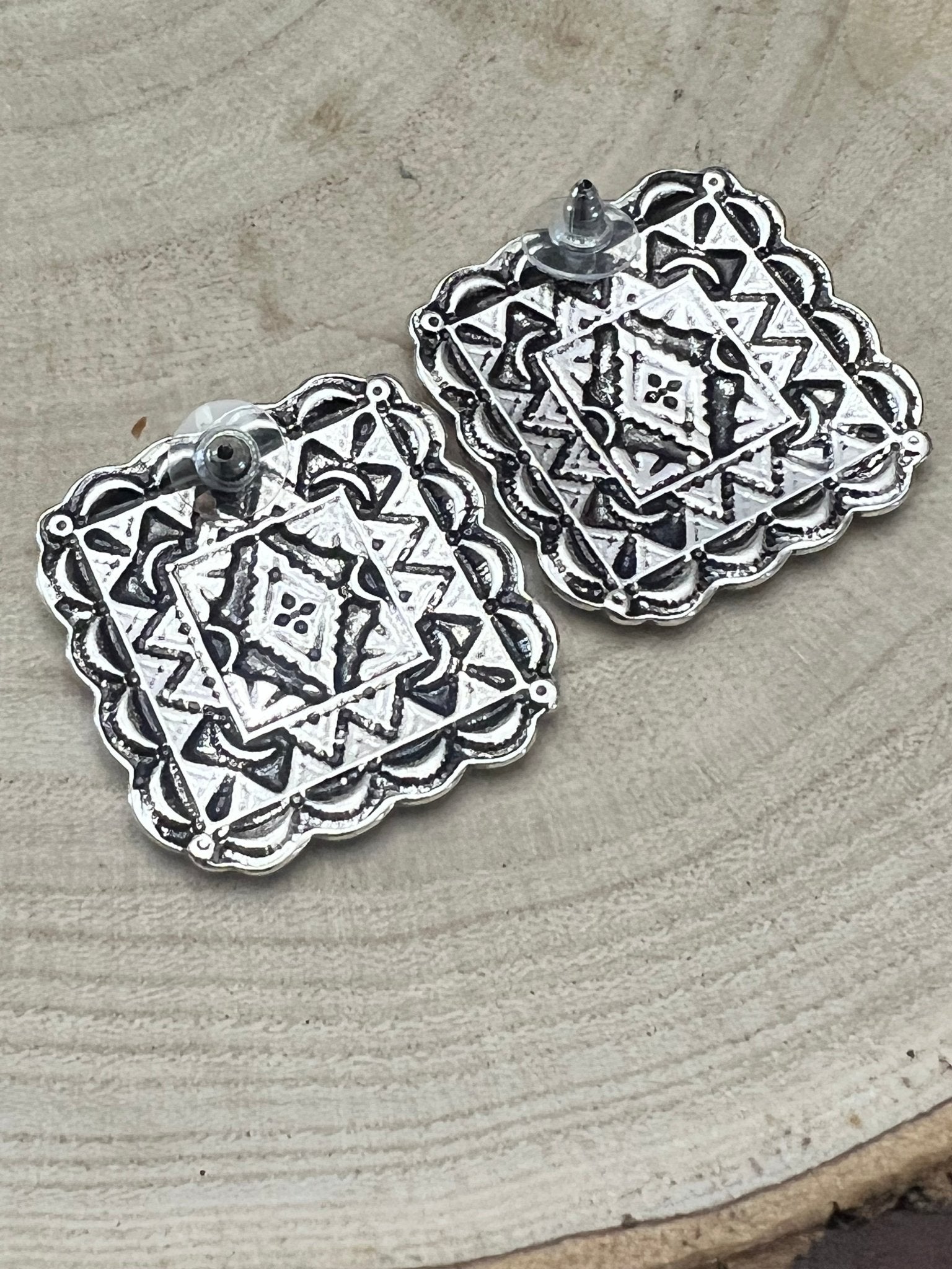 Square Concho Earrings
