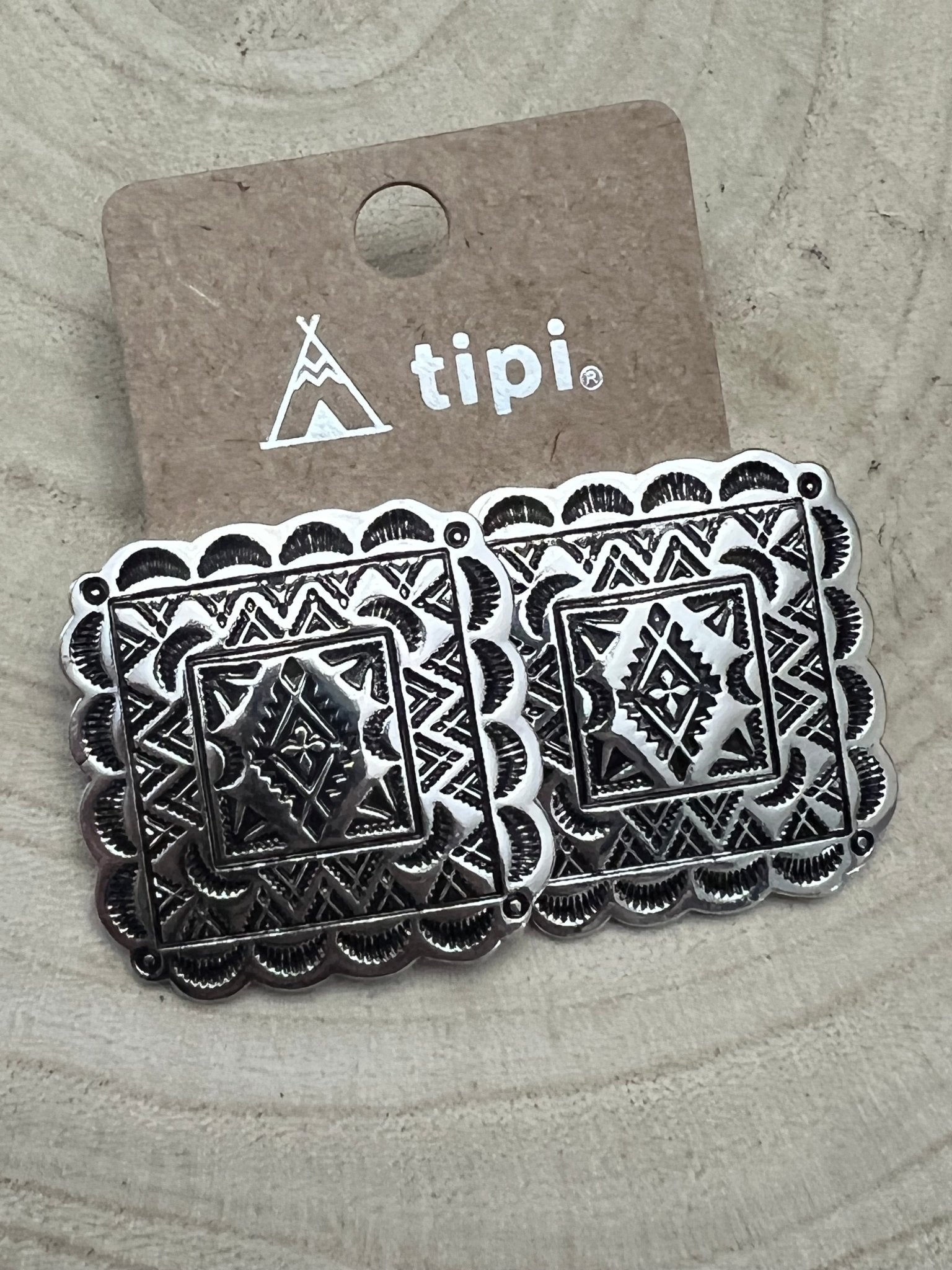 Square Concho Earrings