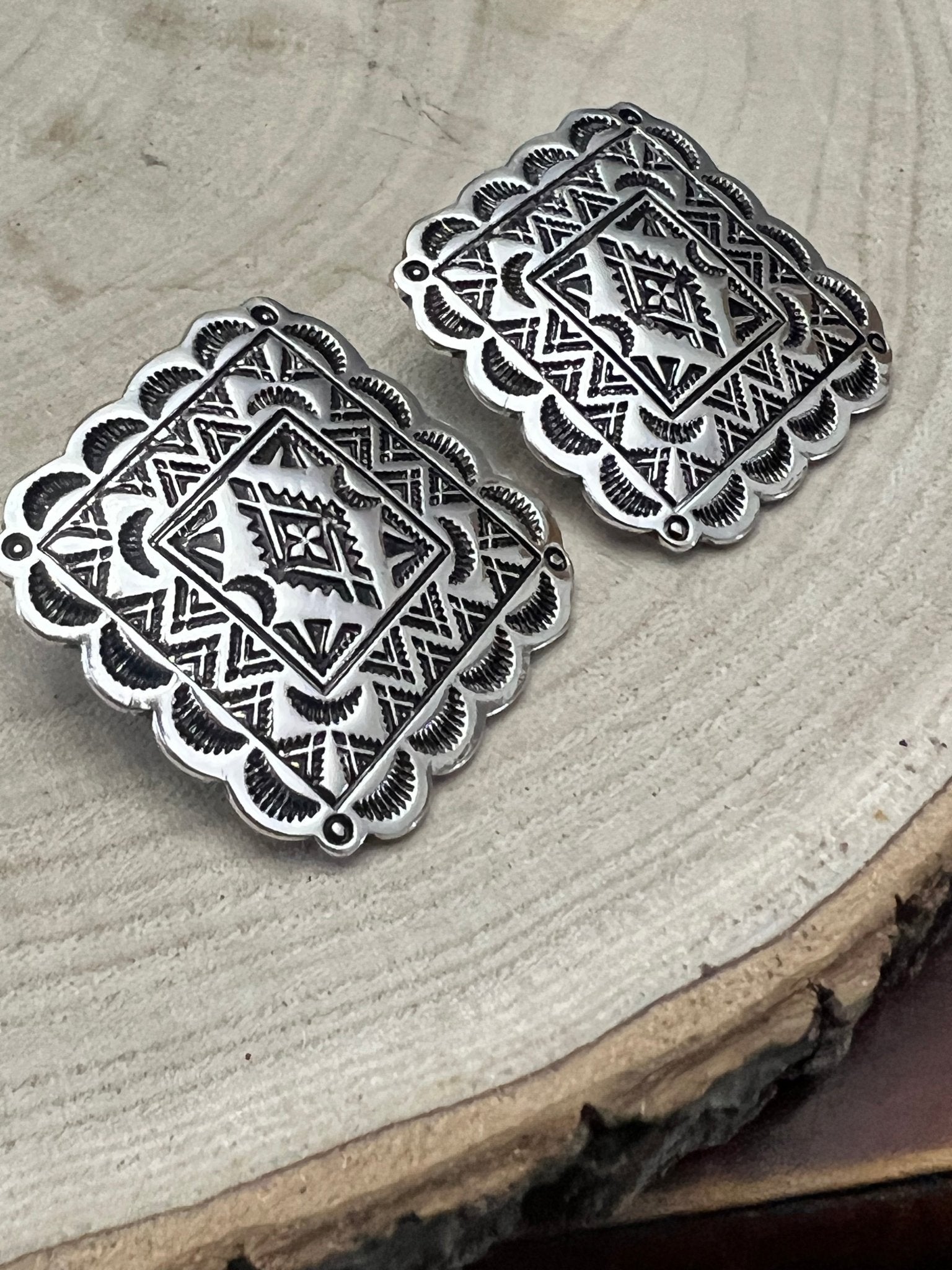 Square Concho Earrings