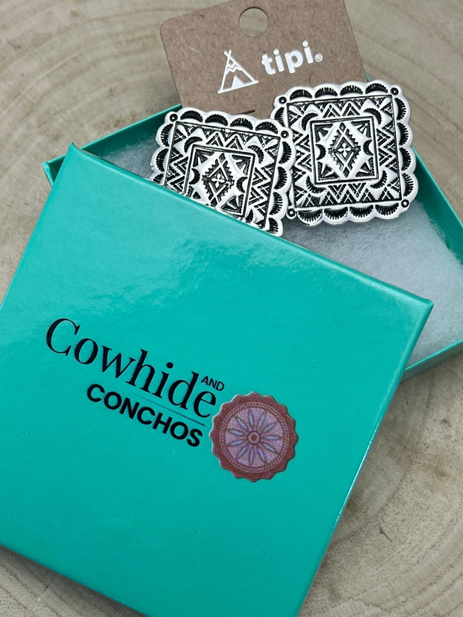 Square Concho Earrings