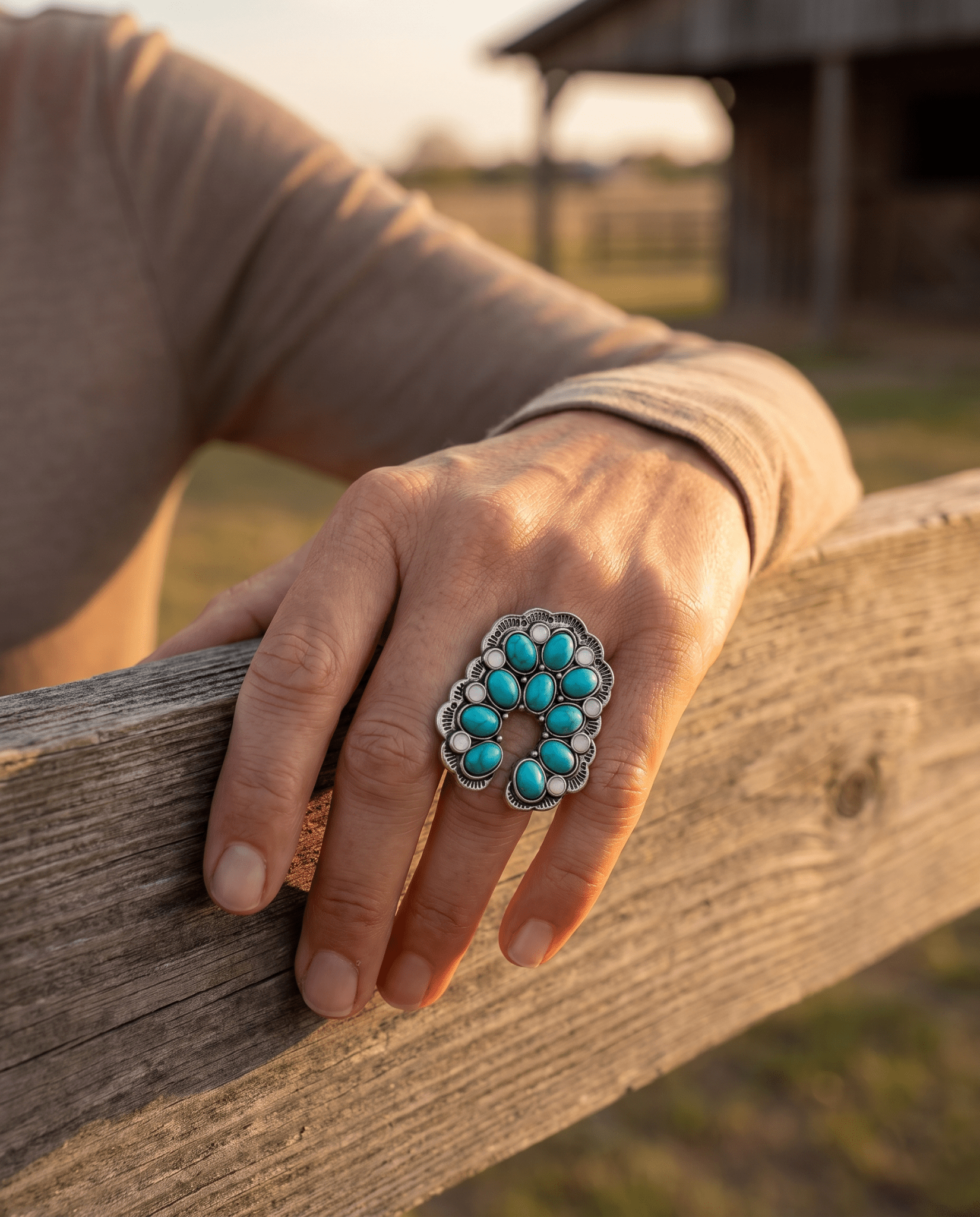 Squash Blossom Adjustable Ring