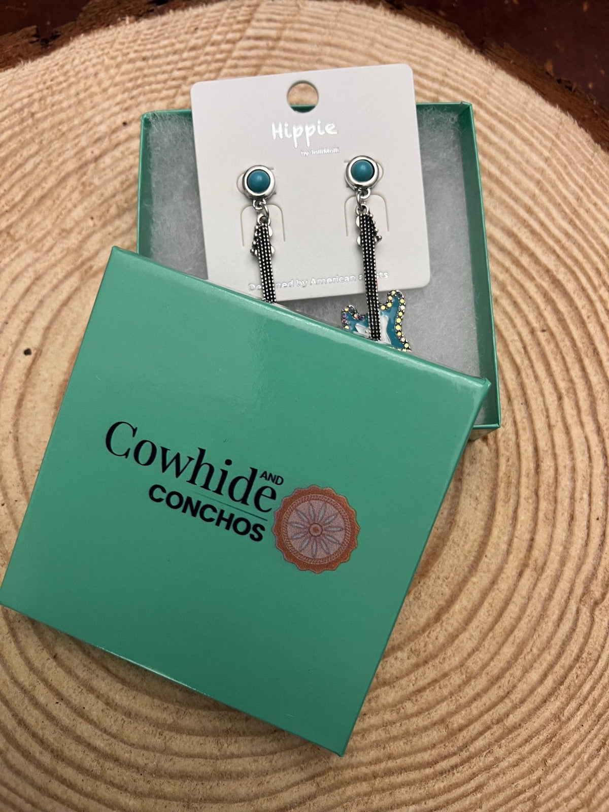 Turquoise Guitar Earrings