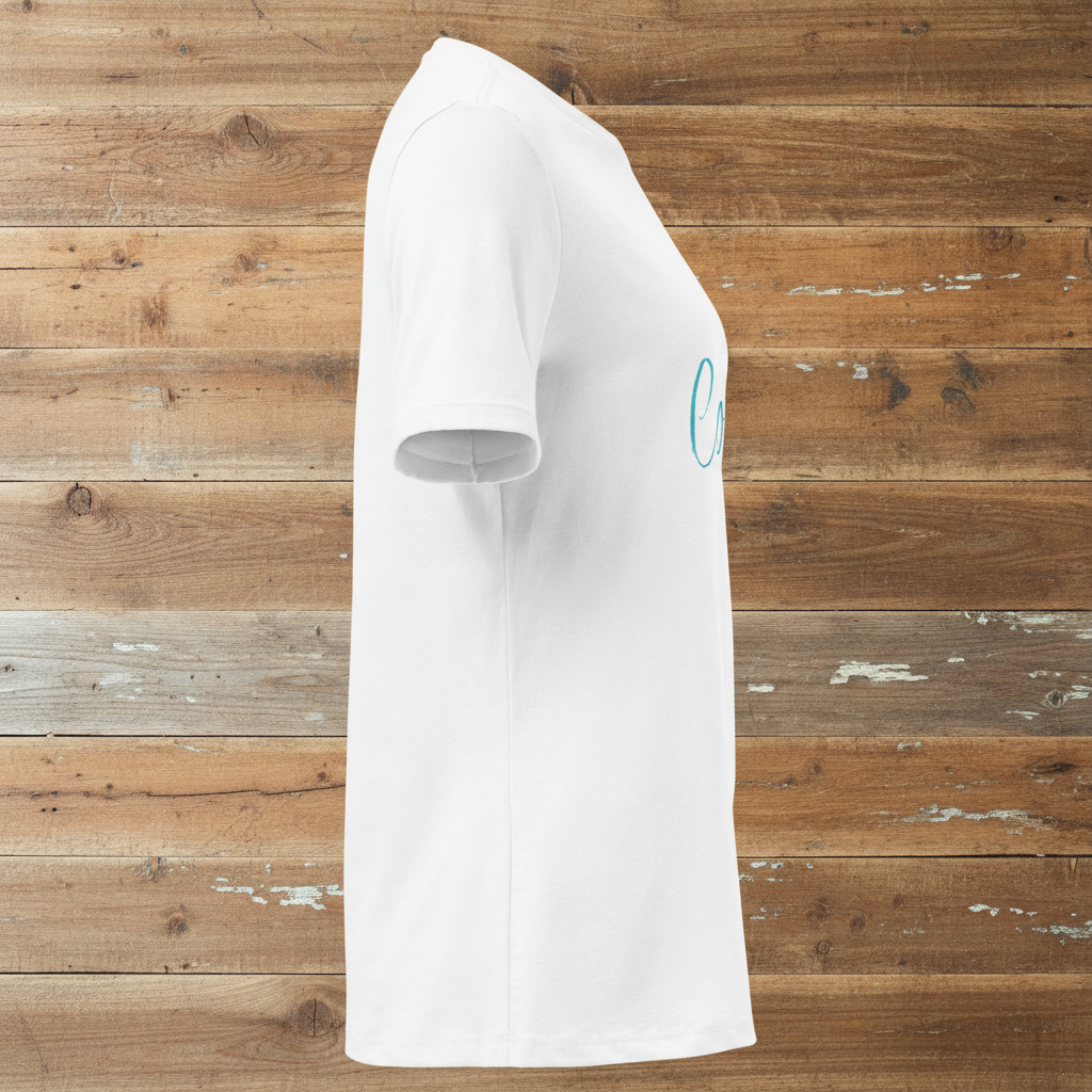 White Tee on Barn Wood Background