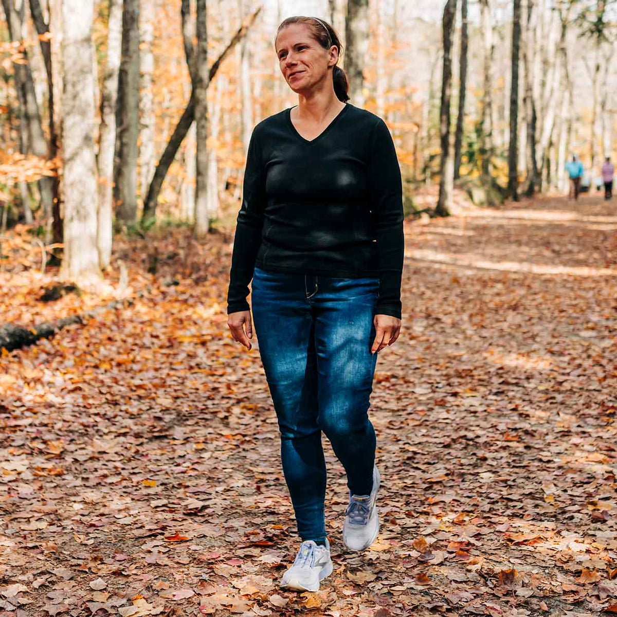 Women's Merino Wool Midweight V-Neck Sweater