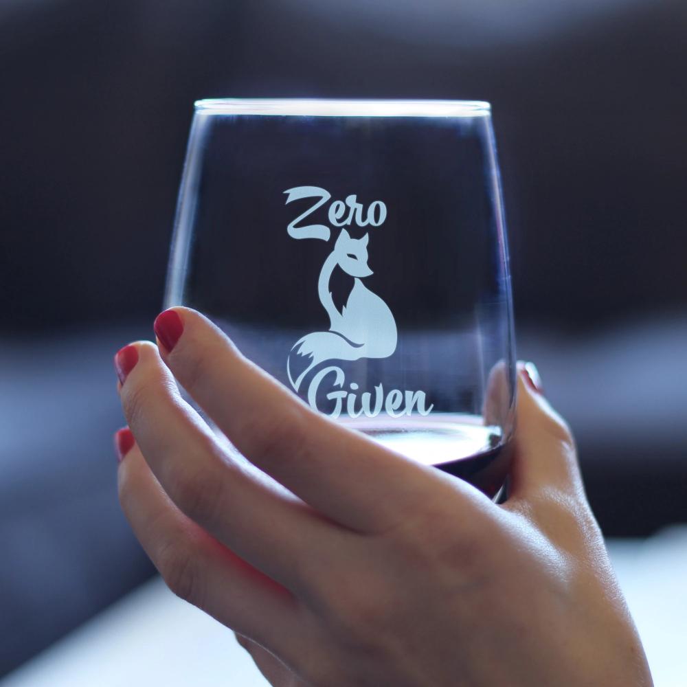 Zero Fox Given Stemless Wine Glass